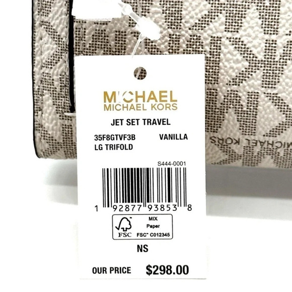 Michael Kors Large trifold Wallet
Vanilla/Brown - Picture 7 of 7